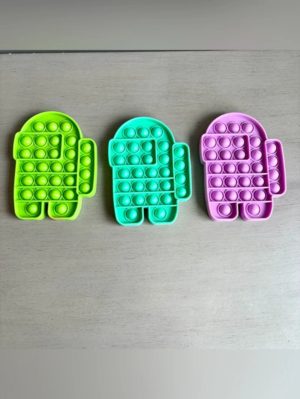 Multicolor Kids Pop It Fidget Sensor Toy Lot of 13 - Dinosaur, Yoda, Among Us